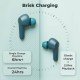 Defy Gravity Zen TWS Earbuds with 24 HRS Playback, Fast Charge, Low Latency, ENC Solution, Quick Pair & Connect(Dark Cyan)