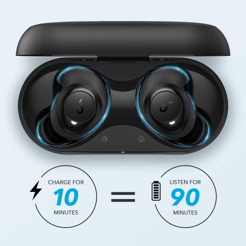 soundcore Anker Life Dot 2 True Wireless Earbuds, 100 Hour Playtime, 8mm Drivers, Superior Sound, Secure black soundcore Anker Life Dot 2 True Wireless Earbuds, 100 Hour Playtime, 8mm Drivers, Superior Sound, Secure black