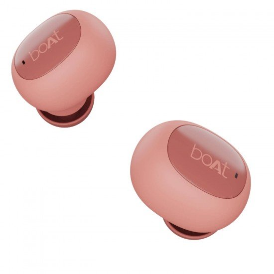 boAt Airdopes 121v2 in-Ear True Wireless Earbuds with Upto 14 Hours Playback, 8MM (Cherry Blossom, with Mic)