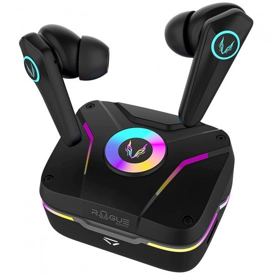 TAGG Rogue 500GT Gaming True Wireless in Ear Earbuds 42ms Ultra Low Latency  Black